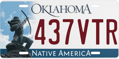 OK license plate 437VTR