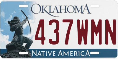 OK license plate 437WMN