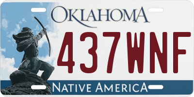OK license plate 437WNF