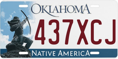 OK license plate 437XCJ