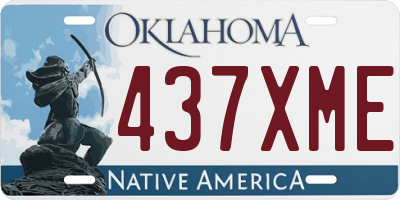 OK license plate 437XME