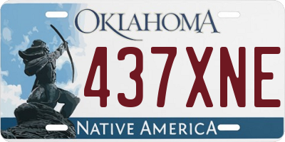 OK license plate 437XNE