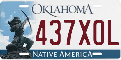 OK license plate 437XOL