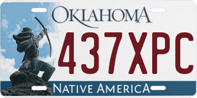 OK license plate 437XPC
