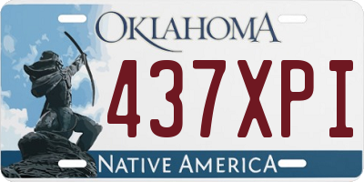 OK license plate 437XPI