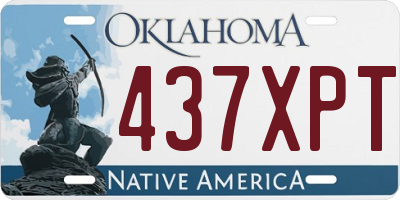 OK license plate 437XPT