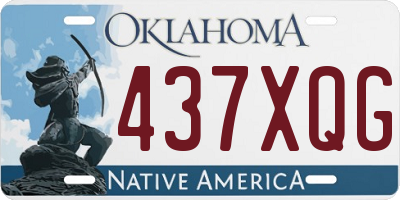 OK license plate 437XQG