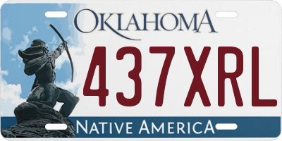 OK license plate 437XRL