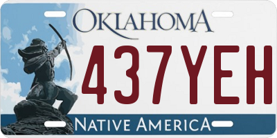 OK license plate 437YEH