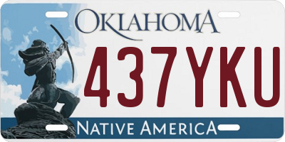 OK license plate 437YKU