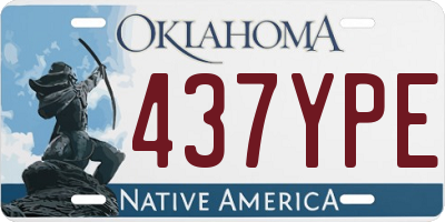 OK license plate 437YPE