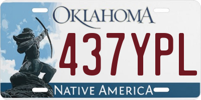 OK license plate 437YPL