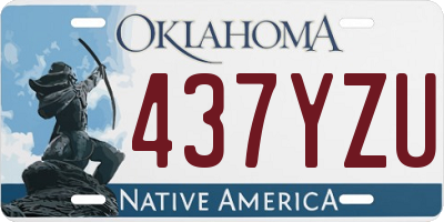 OK license plate 437YZU