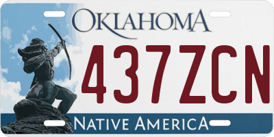 OK license plate 437ZCN