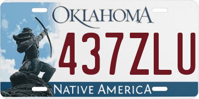 OK license plate 437ZLU