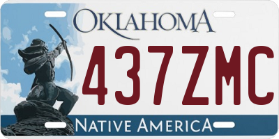 OK license plate 437ZMC