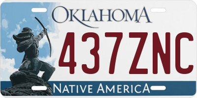 OK license plate 437ZNC