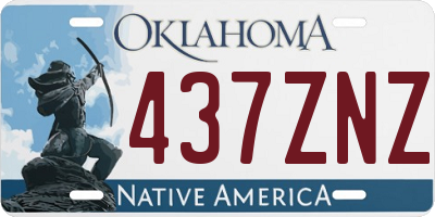 OK license plate 437ZNZ
