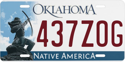 OK license plate 437ZOG