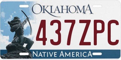 OK license plate 437ZPC
