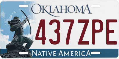 OK license plate 437ZPE