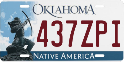 OK license plate 437ZPI