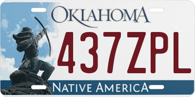 OK license plate 437ZPL