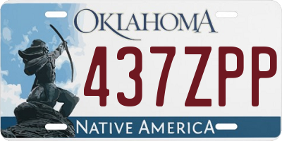 OK license plate 437ZPP