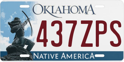 OK license plate 437ZPS