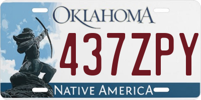 OK license plate 437ZPY