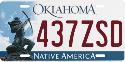 OK license plate 437ZSD