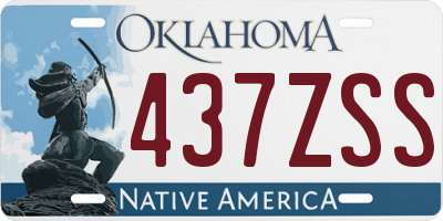 OK license plate 437ZSS