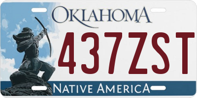 OK license plate 437ZST