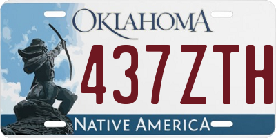 OK license plate 437ZTH