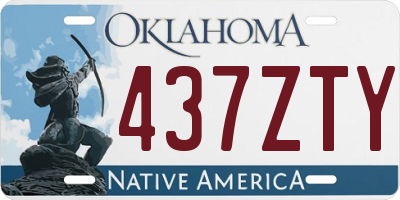 OK license plate 437ZTY