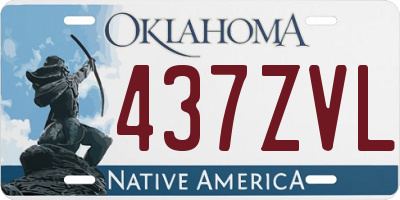 OK license plate 437ZVL