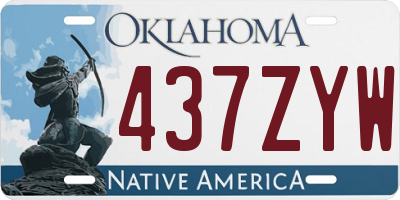 OK license plate 437ZYW