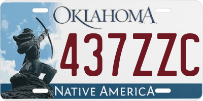 OK license plate 437ZZC