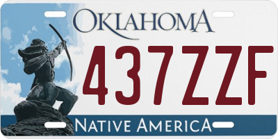 OK license plate 437ZZF