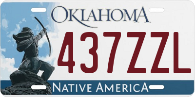 OK license plate 437ZZL