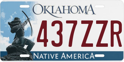 OK license plate 437ZZR