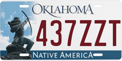 OK license plate 437ZZT