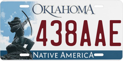 OK license plate 438AAE