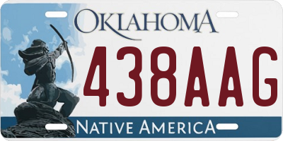 OK license plate 438AAG