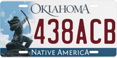 OK license plate 438ACB