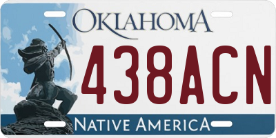 OK license plate 438ACN