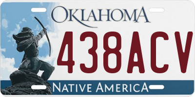 OK license plate 438ACV