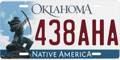 OK license plate 438AHA