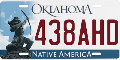 OK license plate 438AHD