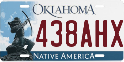 OK license plate 438AHX